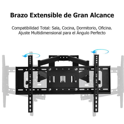 Soporte de pantalla giratorio y extensible universal para televisores de 26 a 55 pulgadas, soporte de montaje para pantalla LCD con función de oscilación.