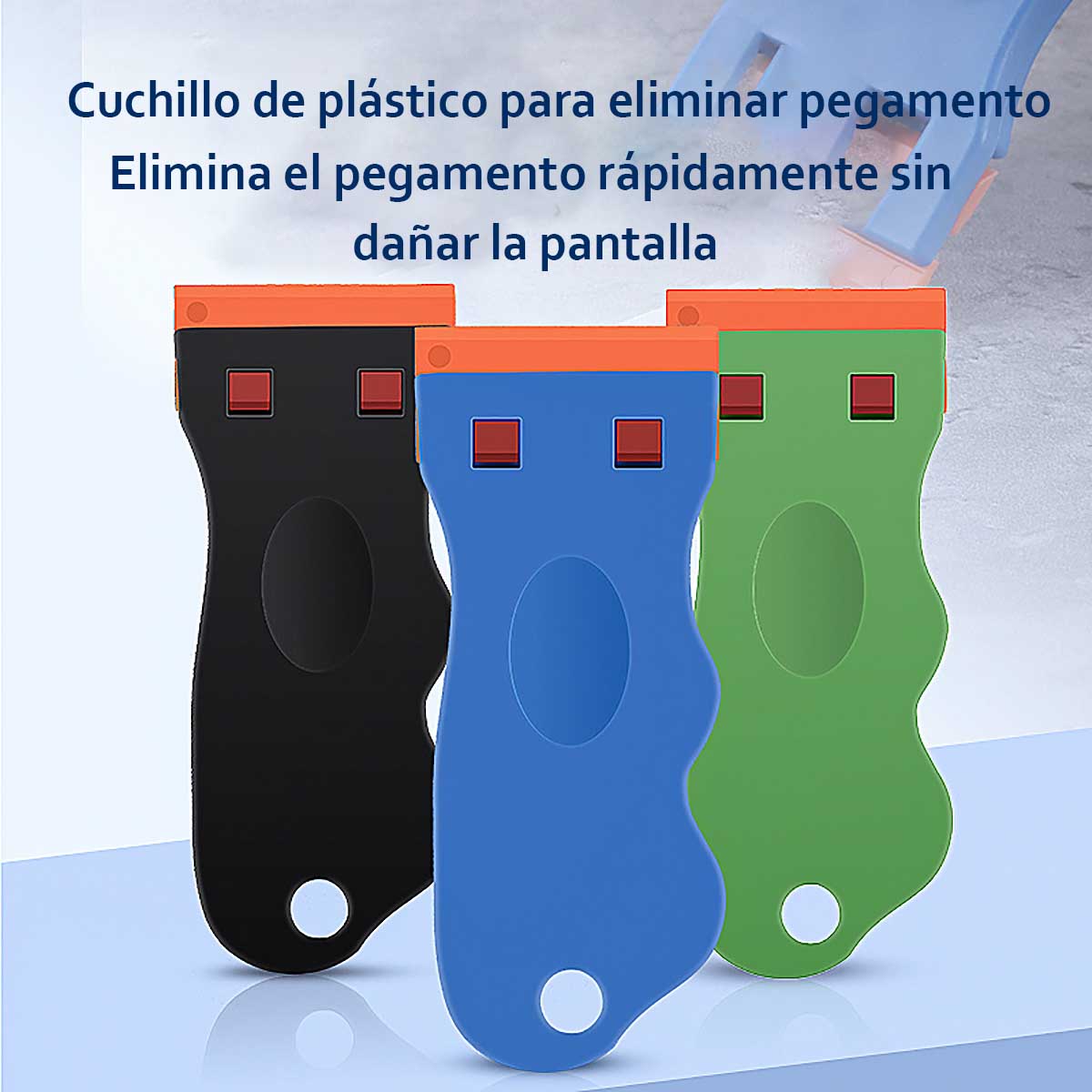 Cuchilla de plástico para quitar pegatinas, herramienta multifuncional para limpieza de películas de automóvil, pequeña espátula de plástico para eliminar residuos.