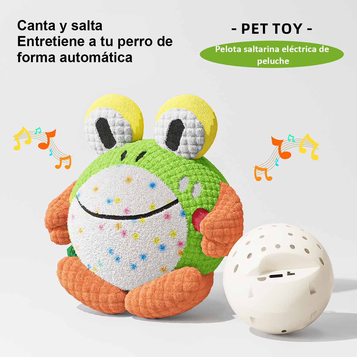 "Juguete para perros, juguete eléctrico saltarín para mascotas, ideal para perros pequeños y medianos, resistente a las mordeduras y con sonido. Además, es desmontable y lavable, ¡la herramienta perfecta para mantener a tu perro entretenido y feliz!"
