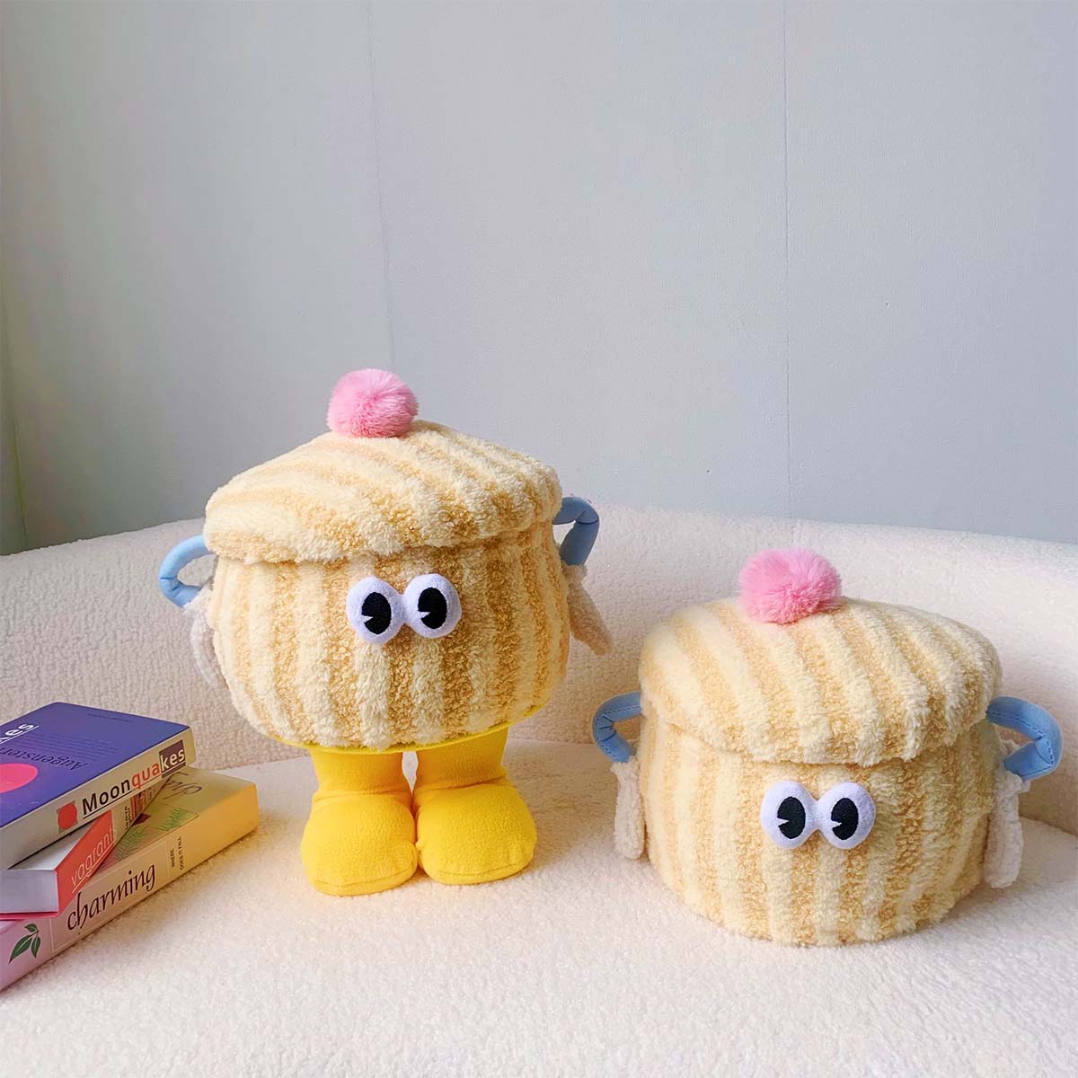 Caja de almacenamiento divertida, caja de dopamina para la entrada, cesta para snacks, cesto para objetos en el pequeño salón, cesta de almacenamiento multifuncional.