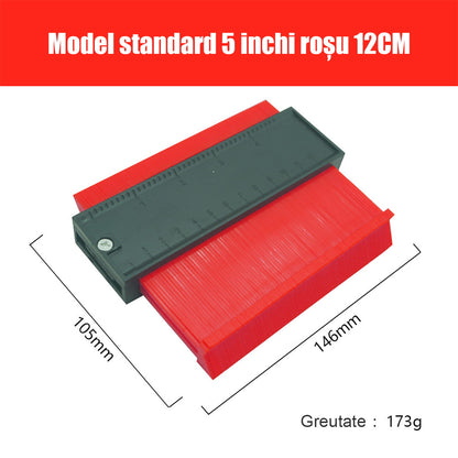 Șablon de contur cu scară de radian imperială – instrument multifuncțional pentru lemn, piatră și auto, copiază instant forme neregulate