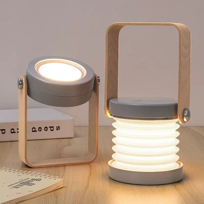 Nueva lámpara LED tipo linterna, luz nocturna creativa, lámpara de escritorio plegable para proteger los ojos, lámpara USB, regalo único para el hogar, luz ambiental.