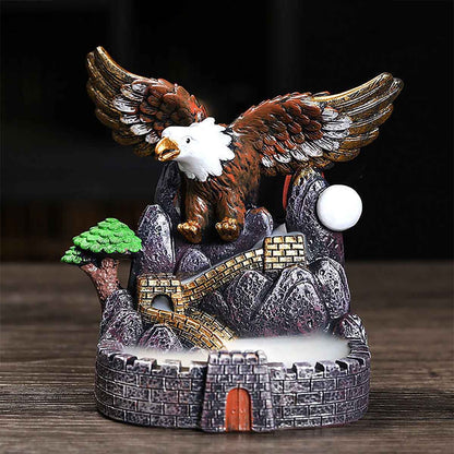 Kreativní malá zpětná kadidelnice z pryskyřice – horská voda, santalové a agarové dřevo, dekorace do interiéru
