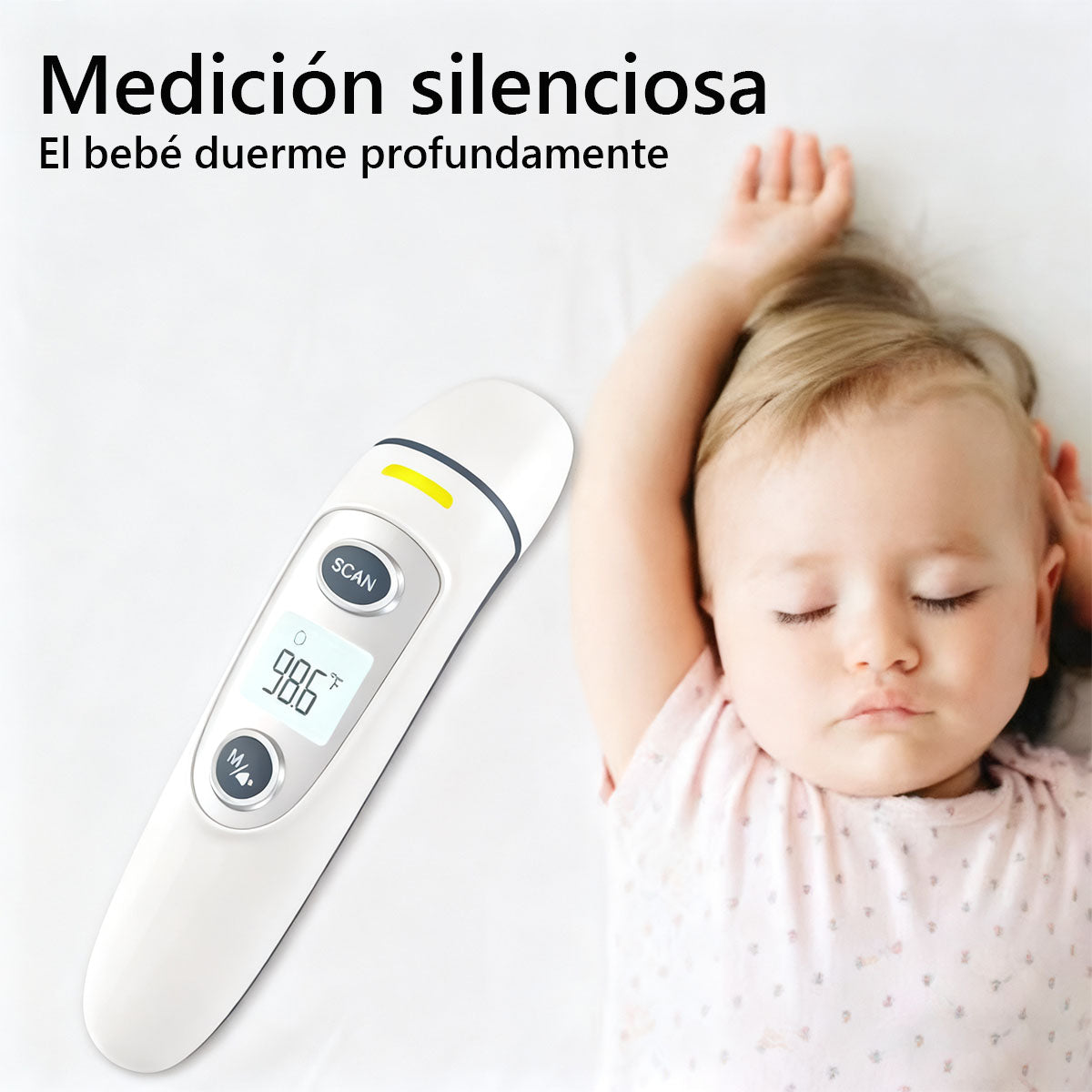 Termómetro frontal para uso doméstico, termómetro Bluetooth para oído, termómetro infrarrojo de doble uso frente-oído