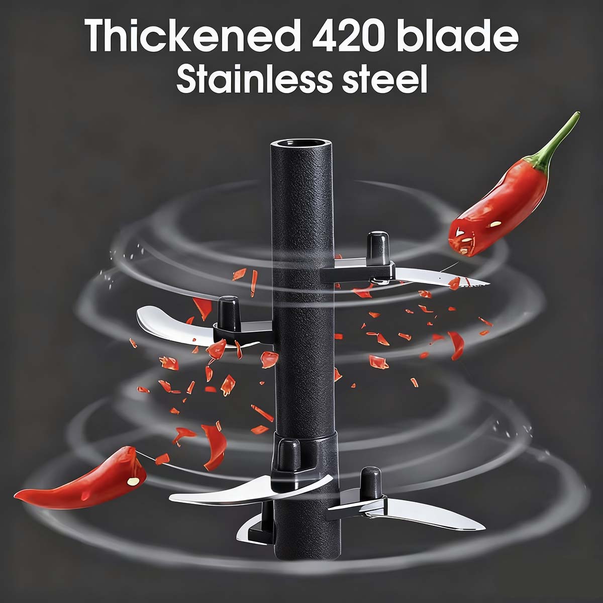 Picadora de ajo de acero inoxidable, manual y multifuncional para cocina doméstica, mini trituradora con cuerda para picar ajo y chile.