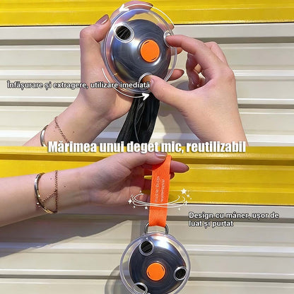 Sac de cumpărături pliabil cu disc rotativ, portabil și multifunctional, cu design creativ și extensibil, ușor de depozitat și transportat.