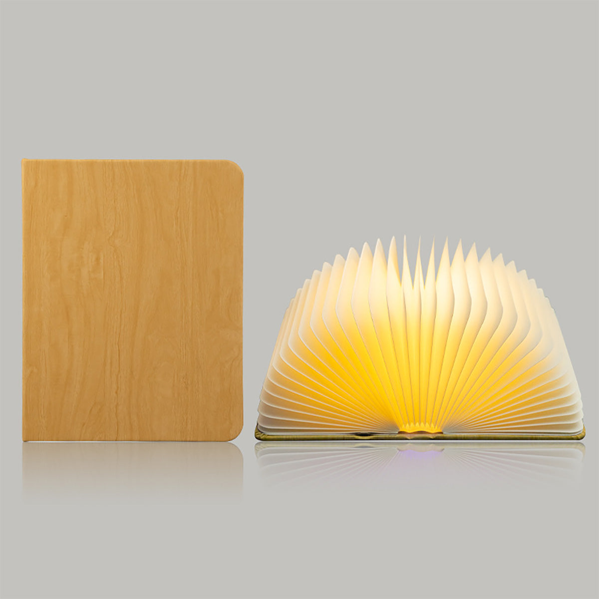 Lampă pliabilă în formă de carte din piele PU, cu 7 culori, lampă creativă pentru atmosferă în dormitor, cadou de zi de naștere, suvenir pentru sărbători și aniversări.