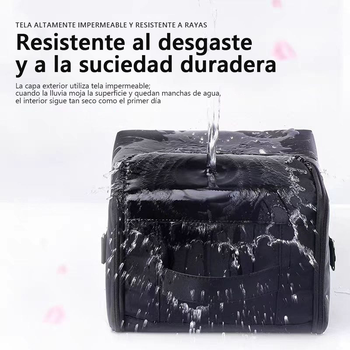 **Bolsa de maquillaje plegable de gran capacidad, maletín de maquillaje portátil y multifuncional, caja de almacenamiento de varias capas para herramientas de belleza y micropigmentación.**