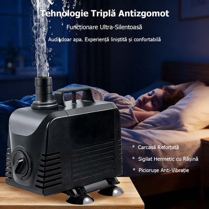 Pompă submersibilă silențioasă, pompă submersibilă pentru acvariu, pompă de apă 220V, pompă submersibilă pentru uz casnic, pompă de apă micro pentru acvariu.