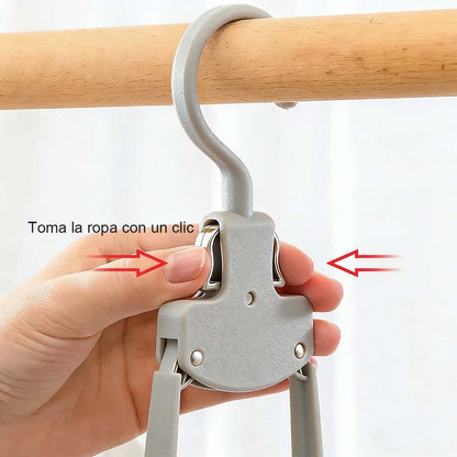 Percha plegable multifuncional para hogar, balcón, ropa de viaje, negocios, portátil, almacenamiento, soporte de hombros anchos sin marcas para colgar ropa.