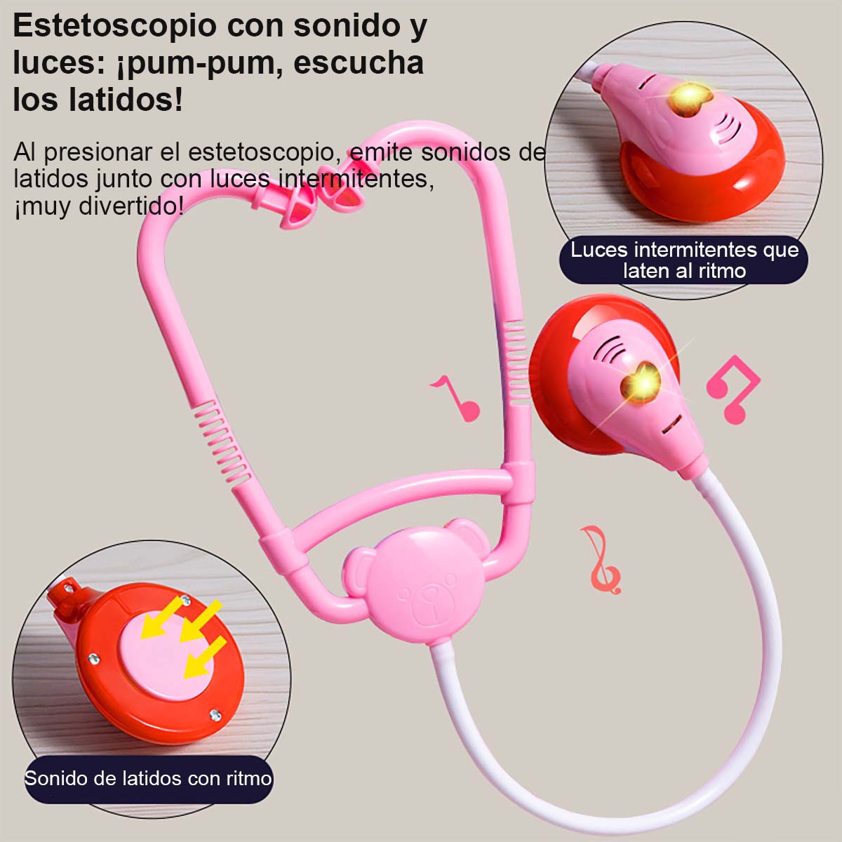 Juguete de doctor para niños, set de simulación para juegos de rol, set educativo para niñas con estetoscopio, jeringa y dientes para jardín de infancia.