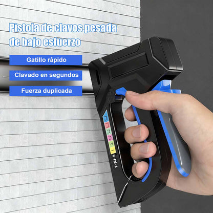 Pistola de clavos manual, pistola de clavos para codificar, pistola de clavos a aire, pistola de clavos para uso doméstico, herramienta para carpintería, pistola de clavos y clavos