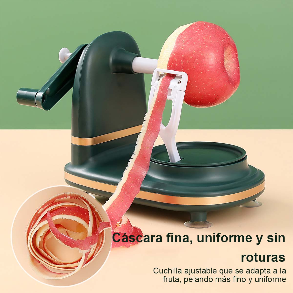 Pelador de frutas, peladora manual, herramienta para pelar manzanas, cuchillo para pelar frutas, cortadora de frutas, pelador de peras.