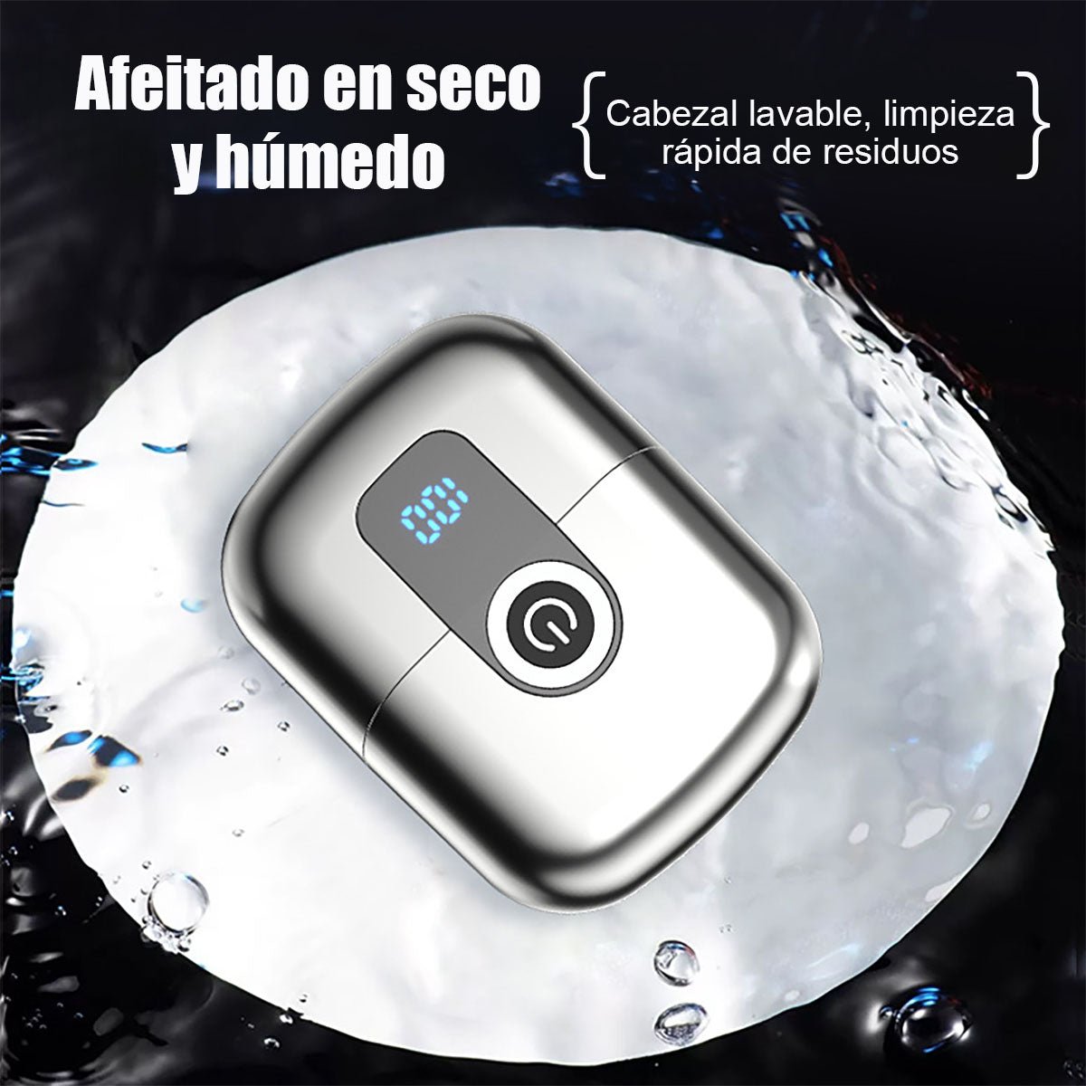 "Nuevo modelo de afeitadora eléctrica para hombres, cabezal magnético, mini portátil, afeitadora de doble cabezal."