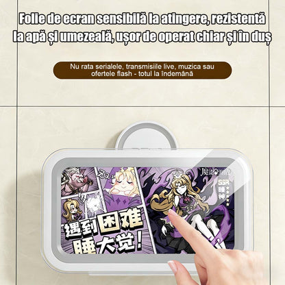 Cutie rotativă 360° pentru telefon, rezistentă la apă, pentru baie | Suport de perete pentru baie, duș, bucătărie, cu ventuză, ideal pentru cei care preferen comoditatea.