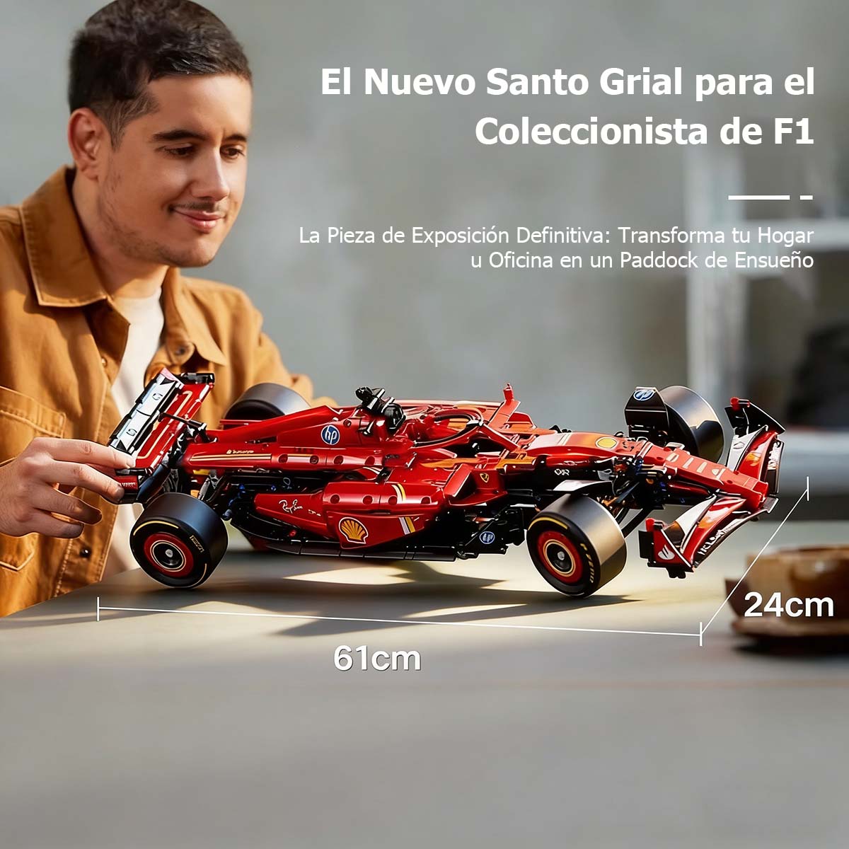 Compatible con el conjunto de mecánica LEGO, modelo de coche de carreras Red Bull F1 y Ferrari SF-24, modelo de construcción para ensamblar.