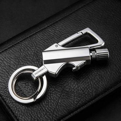 Encendedor de queroseno multifuncional, fósforo reutilizable, llavero portátil, abrebotellas.