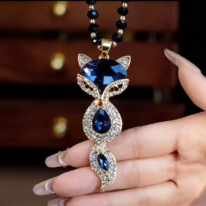 Collar largo de estilo coreano para mujer, colgante de cristal versátil y elegante, complemento perfecto para prendas de otoño e invierno.