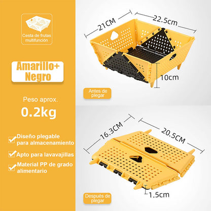 Nueva bandeja plegable para lavar verduras y frutas, canasta colador, estante de drenaje para el borde del fregadero de cocina, ¡tu ayudante perfecto para lavar frutas y verduras!
