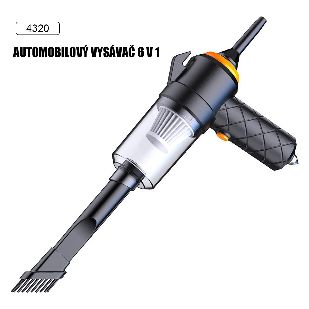 Bezdrôtový automobilový viacúčelový vysávač s ultra silným suchým sálaním, veľkou silou a prenosným nabíjateľným mini ručným vysávačom