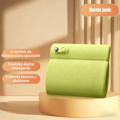 Bolsa Térmica Eléctrica con Pantalla Digital y Calefacción de Grafeno, Sin Agua, Portátil, para Manos, Rodillas y Abdomen