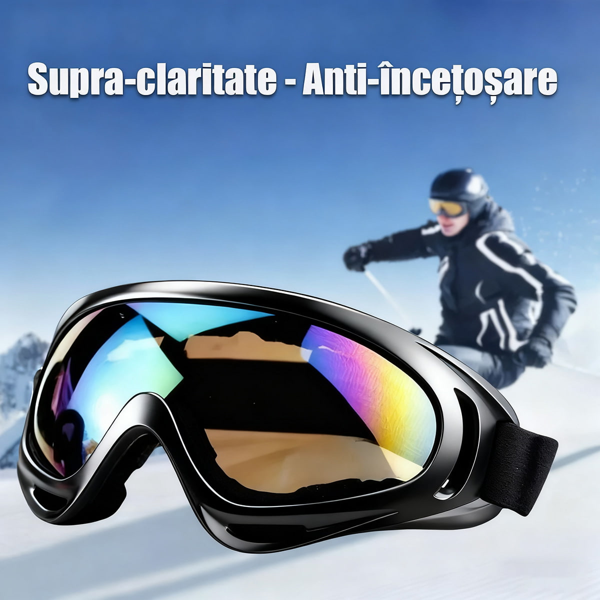 Ochelari de protecție împotriva vântului X400, unisex, pentru sport, schi, motocicletă, ciclism și activități în aer liber – model pentru adulți și copii