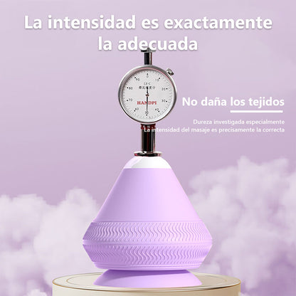 Bola de masaje eléctrica con succión para relajar puntos gatillo: masajeador vibratorio con calor para plantas del pie, cuello, hombros y zona lumbar
