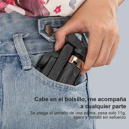 Nuevo mini selfie stick, trípode portátil universal para viajes, con base de cuatro patas, herramienta de fotografía para teléfonos móviles, rotación de 360 grados.