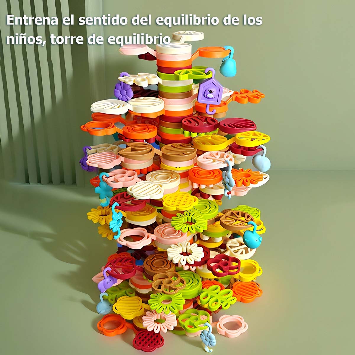 "Juguete de entrenamiento de concentración y pensamiento, juguetes educativos de apilamiento para niños, bloques de equilibrio para el desarrollo cognitivo y el aprendizaje temprano."