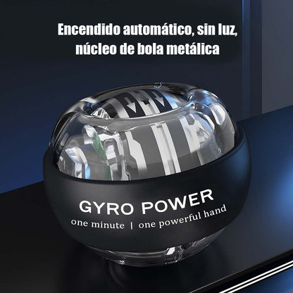 Bola de ejercicio para muñeca, 100 kg, 200 rpm, apta para fitness y alivio de estrés. Autoinicio, luces LED, operación silenciosa. Entrena fuerza de muñeca, antebrazo y agarre en cualquier lugar.