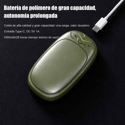 Calentador de manos magnético desmontable 2 en 1, recargable, con temperatura ajustable, a prueba de explosiones, portátil y compacto; ideal como regalo de invierno.