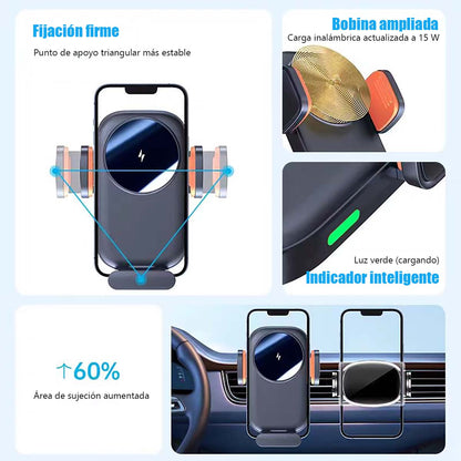 Nuevo soporte para teléfono móvil para coche con carga inalámbrica, soporte para ventilación del coche, soporte para navegación móvil.