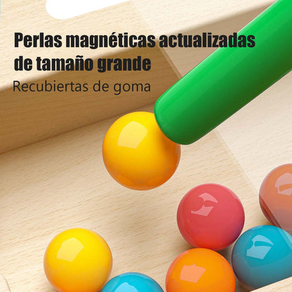 Juguete educativo para niños, laberinto magnético 2 en 1, juguete de concentración tridimensional, juego de desafíos para bebés, juguete de aprendizaje temprano.