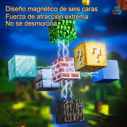 Cubos magnéticos populares "Magnetic Cubes" Bloques magnéticos "Infierno de Bosque" para niños, con piezas magnéticas para construir.