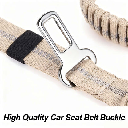 Vodítko pro střední a velké psy do auta, proti vytržení, odolné proti nárazům, s plynulým vysouváním a tlumením, pohodlné pro psa.
