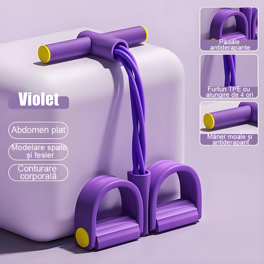 Fitness zařízení s pedály a elastické, 6 nebo 4 benzi – ideální pro slaniny, tonifiere picioare, břicho, jógu a břicho