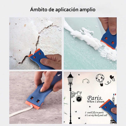 Cuchilla de plástico para quitar pegatinas, herramienta multifuncional para limpieza de películas de automóvil, pequeña espátula de plástico para eliminar residuos.