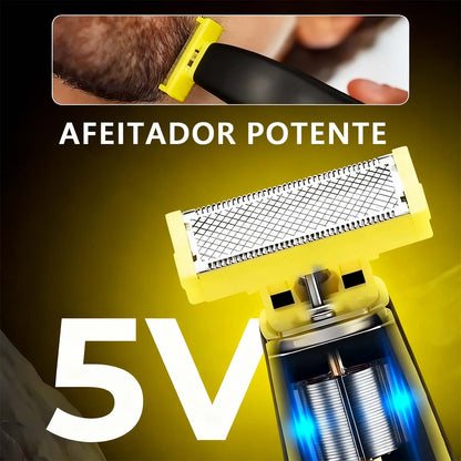 Nueva recortadora masculina, recargable por USB, lavable en todo el cuerpo; afeitadora eléctrica para piernas, rostro y vello corporal.