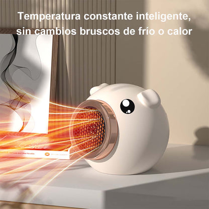 Calefactor de escritorio en forma de cerdito, calefacción eléctrica para el hogar y dormitorio, calefactor eléctrico de bajo consumo.