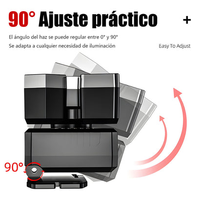 Nueva lámpara frontal LED de alta potencia con 5 luces, lámpara tipo avión, recargable por USB, lámpara de cabeza pequeña para exteriores y minería.