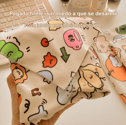 Estuche para maquillaje, funda para cámara, tela mágica, funda de lente de cámara para fotografía, tela autoadhesiva plegable para almacenamiento.