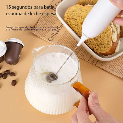 Espumador de leche eléctrico de mano, batidor para repostería y café, mezclador de leche, máquina para hacer espuma de leche.