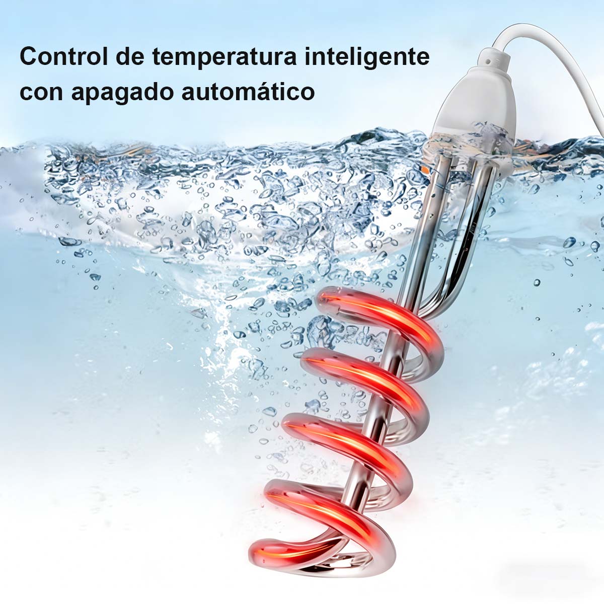 Hervidor de alta potencia, calienta rápidamente, apagado automático, calefacción rápida para bañeras y cubos.
