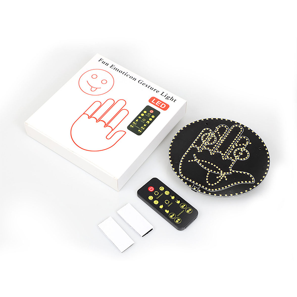 Luz de dedo para coche, luz de gestos, luz multifuncional para vehículo, luz de advertencia, luz anticolisión, luz interactiva de mano.