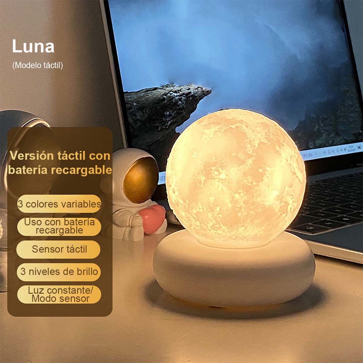 Lámpara de noche táctil con control por voz para dormitorio, luz de sueño, lámpara para alimentar al bebé, luz protectora de ojos infantil, lámpara de acompañamiento para cuarto de posparto, luz de cabecera infantil con diseño de personaje.