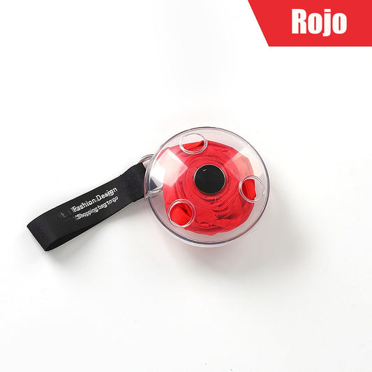 Bolsa plegable de disco pequeño multifuncional portátil, bolsa de compras creativa con expansión y almacenamiento, bolsa de almacenamiento conveniente con plato giratorio.