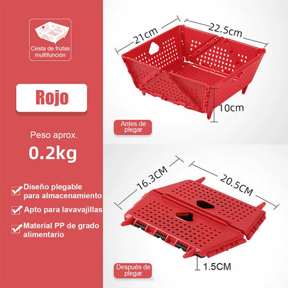 Nueva bandeja plegable para lavar verduras y frutas, canasta colador, estante de drenaje para el borde del fregadero de cocina, ¡tu ayudante perfecto para lavar frutas y verduras!