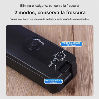 Máquina de envasado al vacío pequeña y automática para el hogar, selladora portátil, máquina de vacío para conservación de alimentos.