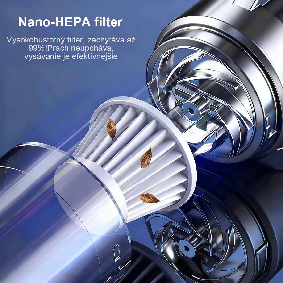 Bezdrôtový automobilový viacúčelový vysávač s ultra silným suchým sálaním, veľkou silou a prenosným nabíjateľným mini ručným vysávačom