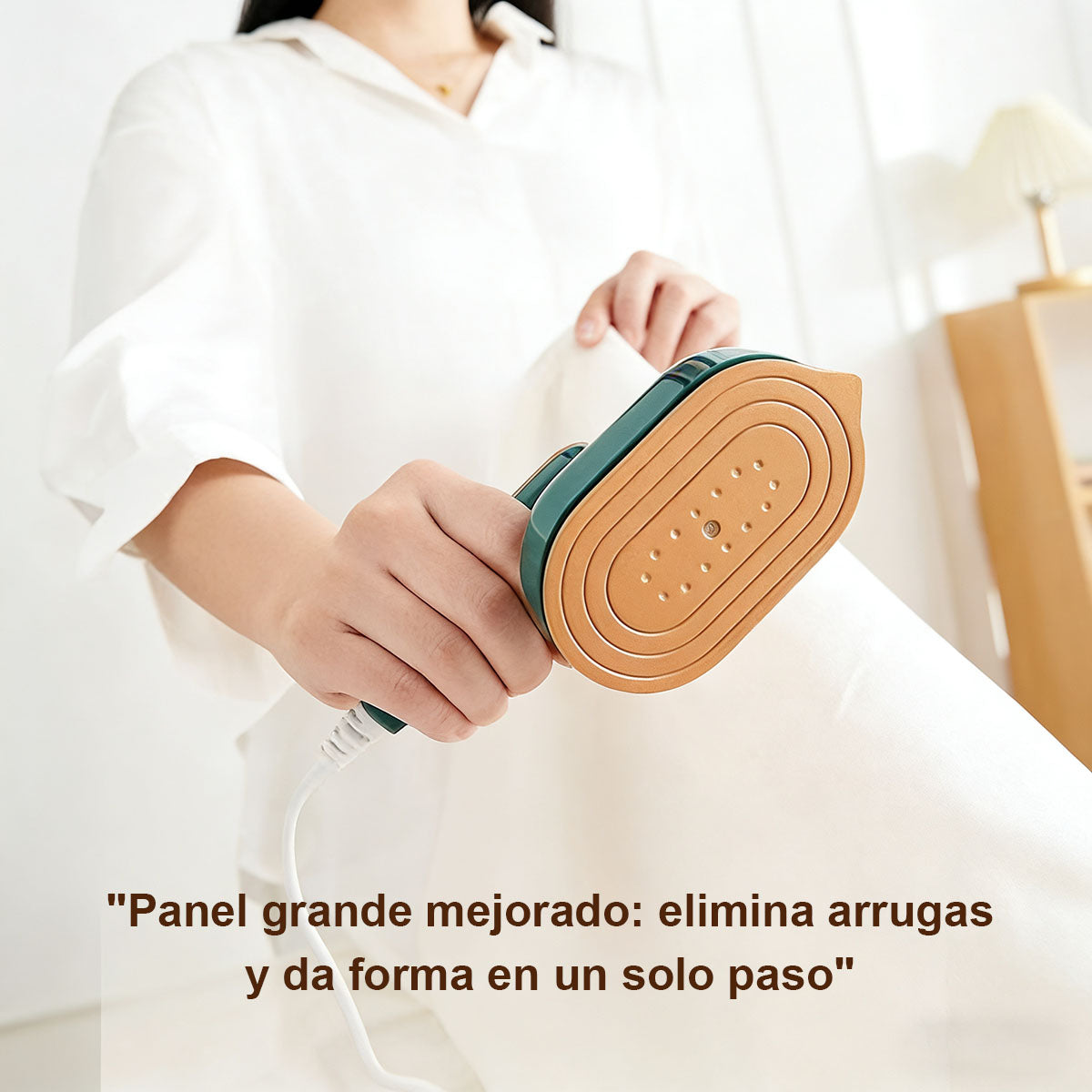 Plancha eléctrica 2 en 1 para uso doméstico - Plancha de mano compacta, con función de planchado en seco y en húmedo, modelo nuevo y plegable.